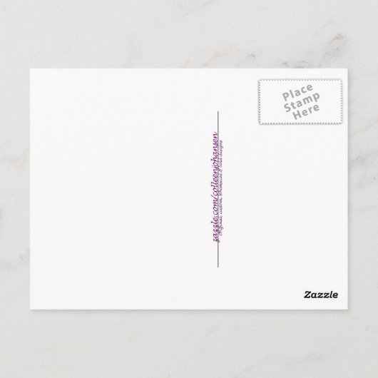 Vier Llamas in vier Lama-Farben - ein fett grafisc Postkarte (Rückseite)