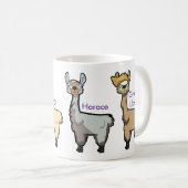 Vier Llamas-Tasse Kaffeetasse (VorderseiteRechts)