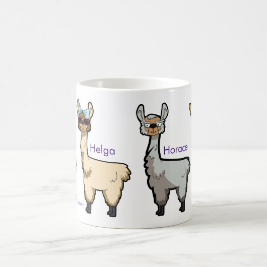 Vier Llamas-Tasse Kaffeetasse (Mittel)