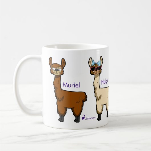 Vier Llamas-Tasse Kaffeetasse (Links)
