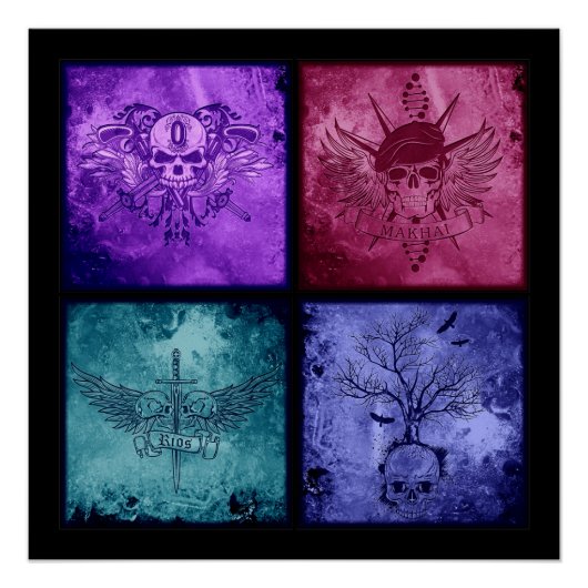 Vier Logos Poster (Vorderseite)