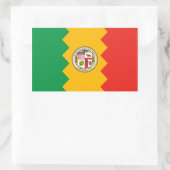 VIER Los Angeles Flag Rechteckiger Aufkleber (Tasche)