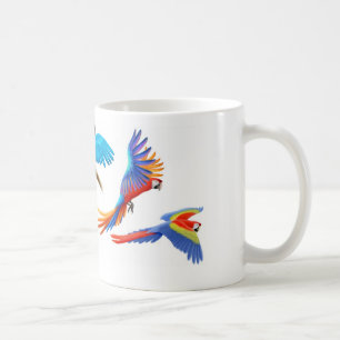 Vier Macaws-Tasse Kaffeetasse