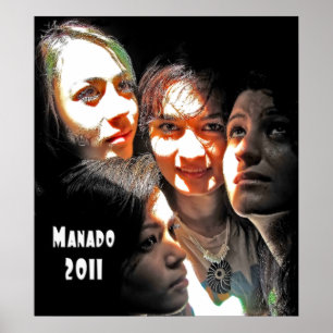Vier Mädchen in Manado Poster