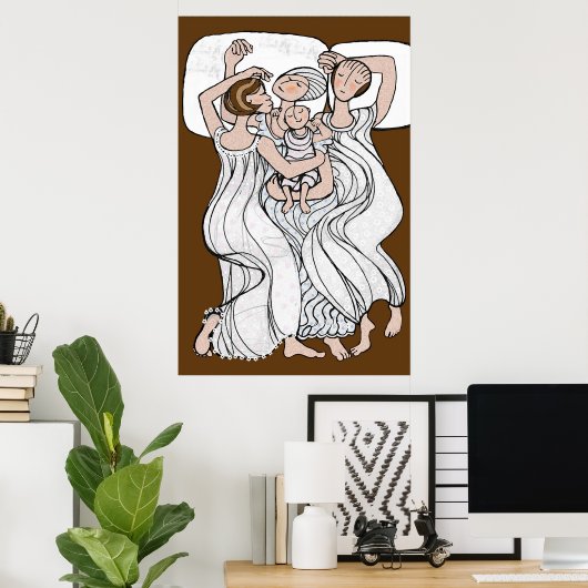 Vier Mädchen Poster (Heimbüro)