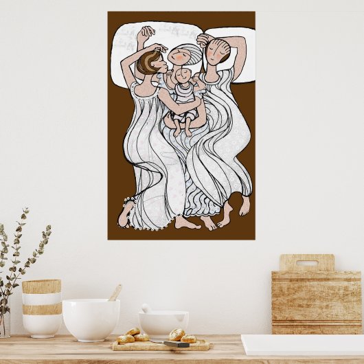 Vier Mädchen Poster (Küche)