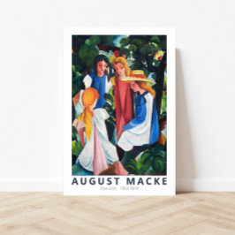 Vier Mädchen von August Macke Poster