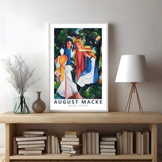 Vier Mädchen von August Macke Poster