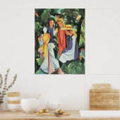 Vier Mädels mit August Macke Poster (Küche)