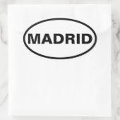 VIER Madrid Ovaler Aufkleber (Tasche)