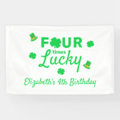 Vier Mal Glück 4. Geburtstag Banner (Horizontal)