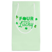 Vier Mal Glück 4. Geburtstag Kleine Geschenktüte (Vorderseite)