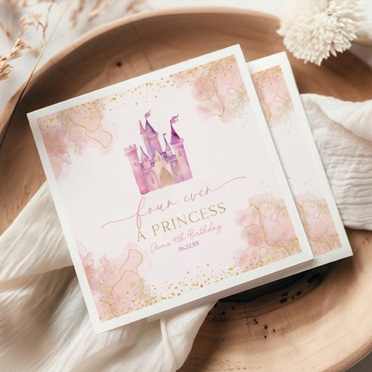 Vier Mal im Party einer Prinzessin Serviette