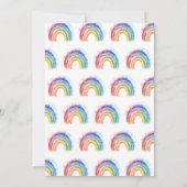 Vier mal magische Pastel Unicorn Vierten Geburtsta Einladung (Rückseite)