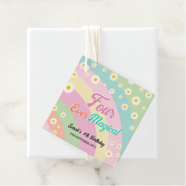 Vier mal magisches Einhorn, vierter Geburtstag Geschenkanhänger