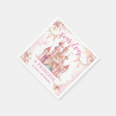 Vier Mal pro Princess Pink Castle Girl 4. Geburtst Serviette (Ecke)