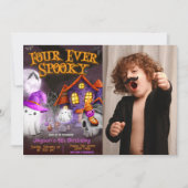 Vier Mal Spooky - 4. Geburtstag Einladung (Vorderseite)