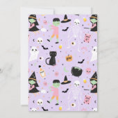 Vier Mal Spooky Halloween Einladung (Rückseite)