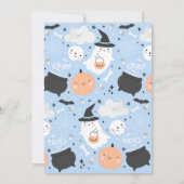 Vier Mal Spooky Halloween Ghost 4. Geburtstag Einladung (Rückseite)