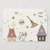 Vier Mal Spooky Niedlich Ghost Halloween Geburtsta Einladung (Rückseite)