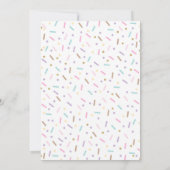 Vier mal süß Donut 4. Geburtstag Party Einladung (Rückseite)