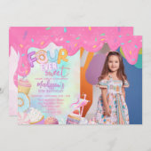 vier mal süß einladung (Vorne/Hinten)