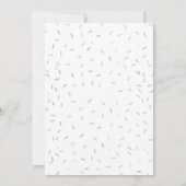 Vier mal süße Cupcake & Donuts 4. Geburtstag Einladung (Rückseite)