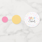 Vier mal süße Eiscreme 4. Geburtstag Party Konfetti (Vorderseiten)