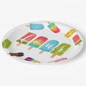 Vier mal süße Eiscreme 4. Geburtstag Party Pappteller (Schrägansicht)