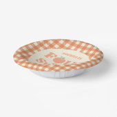 Vier mal süße Pfirsichfrüchte 4. Geburtstag Party Pappteller (Gewinkelt)