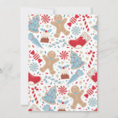 Vier mal süße Weihnachtskost Geburtstagsparty Einladung (Rückseite)