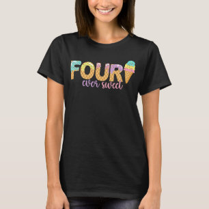 Vier mal Swee Ice Cream Girls 4. Geburtstag T-Shirt