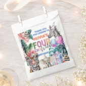 Vier Mal Wild drei Safari Party Animal danke Geschenktütchen (Ausgeschnitten)