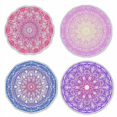 Vier Mandalase Aufkleber (Vorderseite)