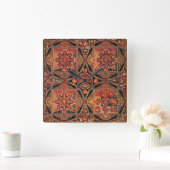 Vier Mandalase Quadratische Wanduhr (Zuhause)