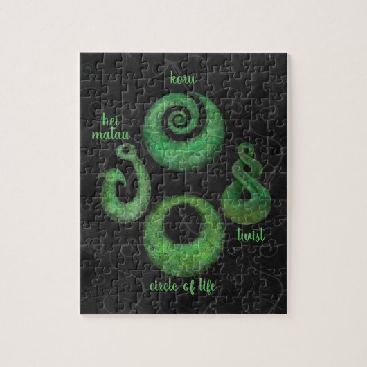 Vier Maori-Symbole Puzzle (Vertikal)