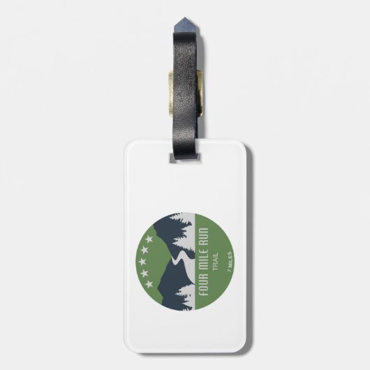 Vier-Meilen-Lauf Gepäckanhänger (Rückseite vertikal)