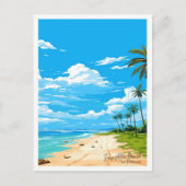 Vier-Mile-Beach-Australien-Reiseillustrierung Postkarte (Vorderseite)