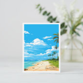 Vier-Mile-Beach-Australien-Reiseillustrierung Postkarte (Stehend Vorderseite)