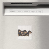 Vier Mini-Dackel Magnet (In Situ (Geschirrspüler))