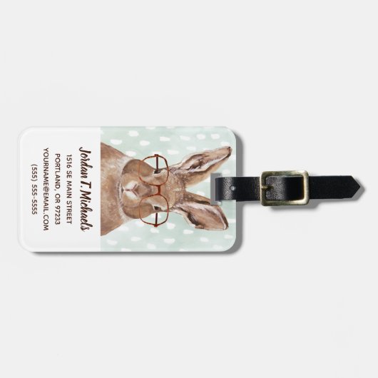 Vier-Mit Augen Forester | Bunny Rabbit Gepäckanhänger (Vorderseite horizontal)