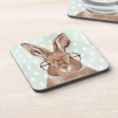 Vier-Mit Augen Forester | Bunny Rabbit Getränkeuntersetzer (Linke Seite)
