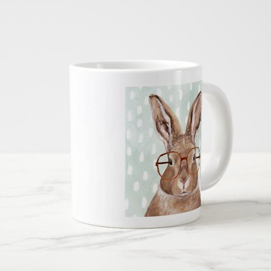Vier-Mit Augen Forester | Bunny Rabbit Jumbo-Tasse (Vorderseite Rechts)