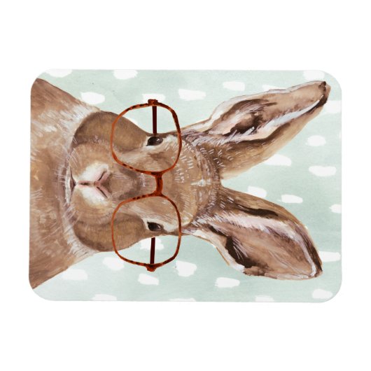 Vier-Mit Augen Forester | Bunny Rabbit Magnet (Horizontal)