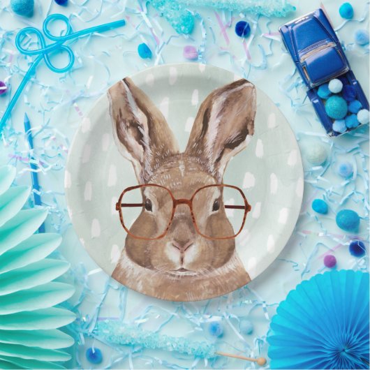 Vier-Mit Augen Forester | Bunny Rabbit Pappteller (Party)