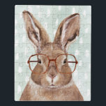 Vier-Mit Augen Forester | Bunny Rabbit Puzzle<br><div class="desc">Dieser Aquarelldruck zeichnet sich durch eine sonnige Brille aus | Von Victoria Borges. Bild-ID: 132004GG</div>