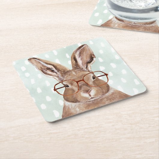 Vier-Mit Augen Forester | Bunny Rabbit Rechteckiger Pappuntersetzer (angewinkelt)