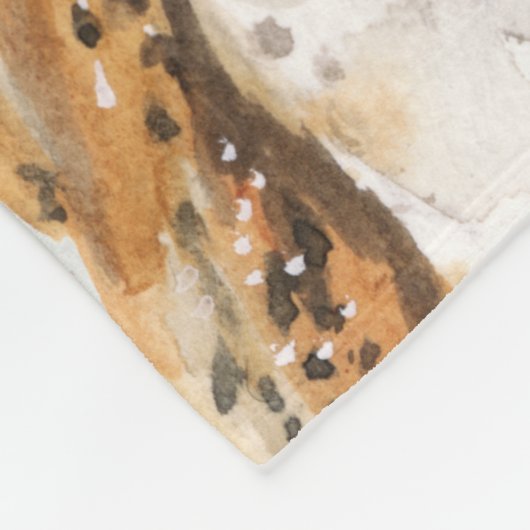 Vier-Mit Augen Forester | Weiße Eule Fleecedecke (Ecke)