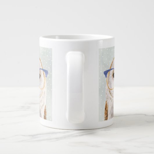 Vier-Mit Augen Forester | Weiße Eule Jumbo-Tasse (Rückseite)