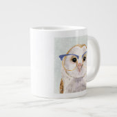 Vier-Mit Augen Forester | Weiße Eule Jumbo-Tasse (Vorderseite Rechts)